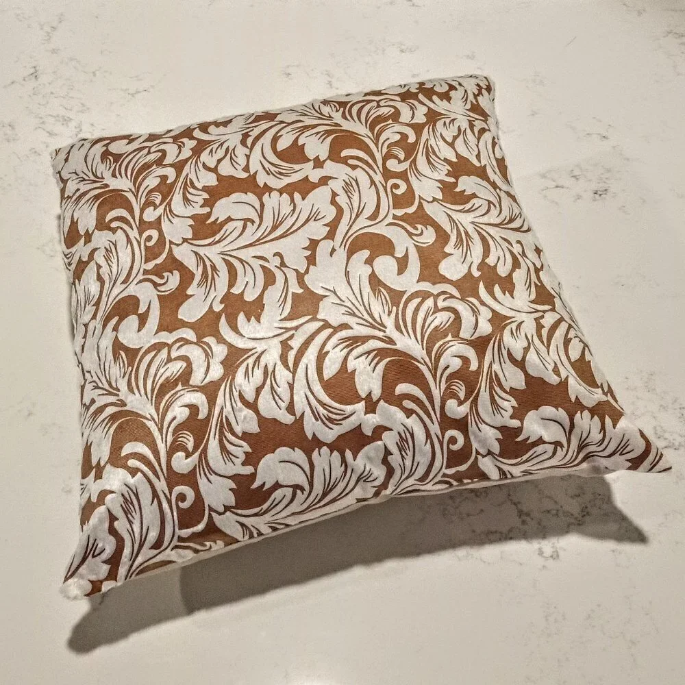 Vintage French Silk Print Pillow Sham Covers